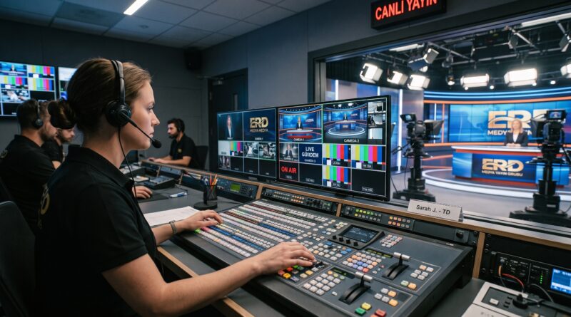 Erd Medya Yayın Grubu televizyon stüdyosu ve haber reji odası